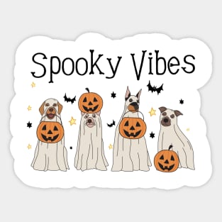 Halloween Ghost Dog Funny Sticker